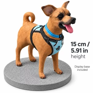 Custom Clay Pet Figurine from Your Photo with Base, height option 15 cm