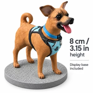 Custom Clay Pet Figurine from Your Photo with Base, height option 8 cm