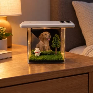 Personalized Pet Hologram Display Box for Smartphone, evening display